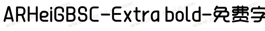 ARHeiGBSC-Extra bold字体转换